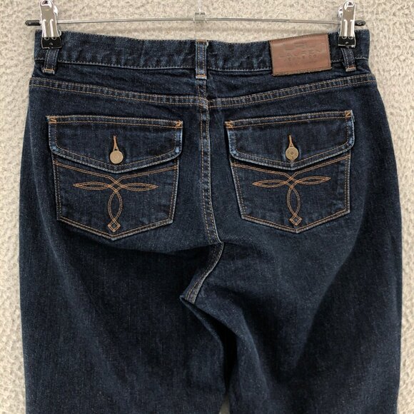 Lauren Ralph Lauren Jeans Womens 6 Blue Dark Wash Denim Stretch Bootcut Hemmed - Picture 4 of 13